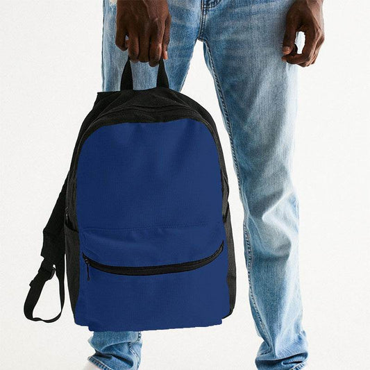 Medium-Dark Medium Blue Canvas Backpack (IB1-ME-MD) - Man Holding