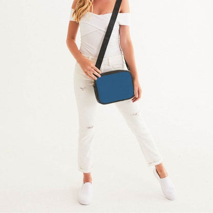 Medium-Dark Medium Blue Crossbody Bag (IB3-ME-MD) - Woman Front