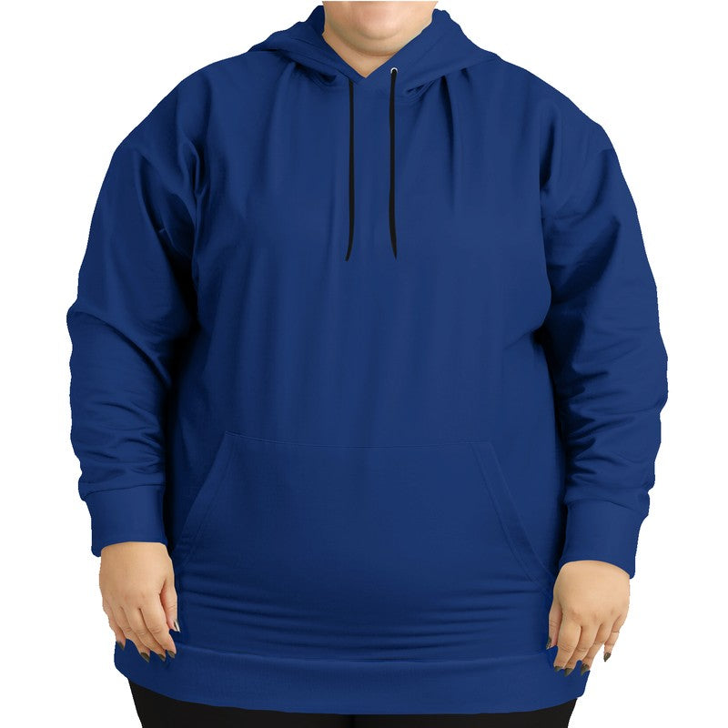 Medium-Dark Medium Blue Hoodie PLUS (IB1-ME-MD) - Woman Front PLUS