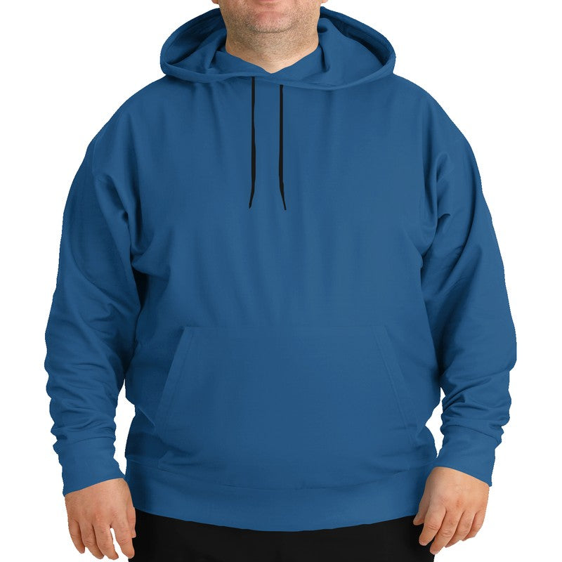Medium-Dark Medium Blue Hoodie PLUS (IB3-ME-MD) - Man Front PLUS