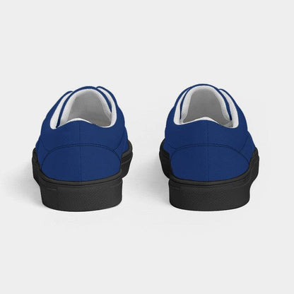 Medium-Dark Medium Blue Men's Canvas Sneakers (IB1-ME-MD) - Back