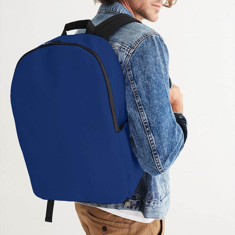 Medium-Dark Medium Blue Waterproof Backpack (IB1-ME-MD) - Man CloseUp