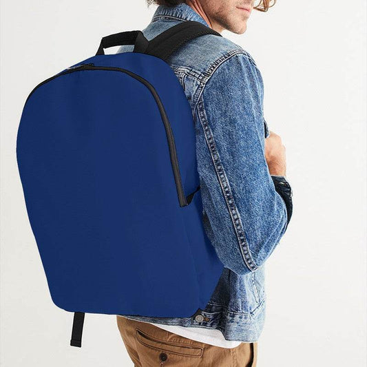 Medium-Dark Medium Blue Waterproof Backpack (IB1-ME-MD) - Man CloseUp