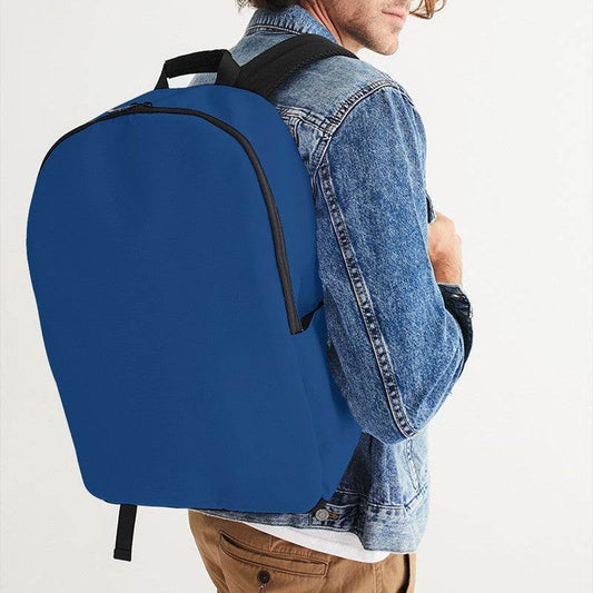 Medium-Dark Medium Blue Waterproof Backpack (IB2-ME-MD) - Man CloseUp