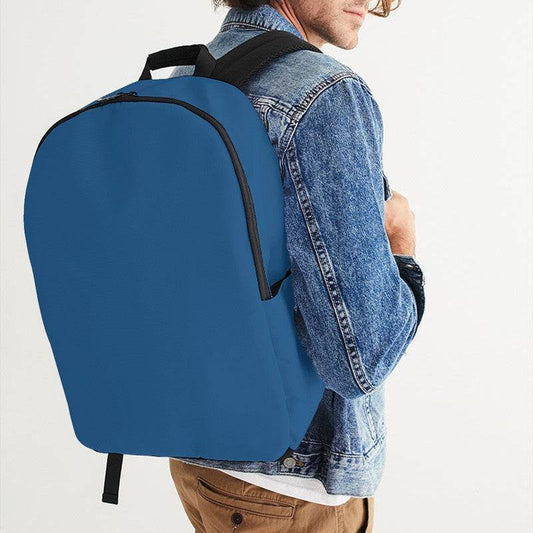 Medium-Dark Medium Blue Waterproof Backpack (IB3-ME-MD) - Man CloseUp