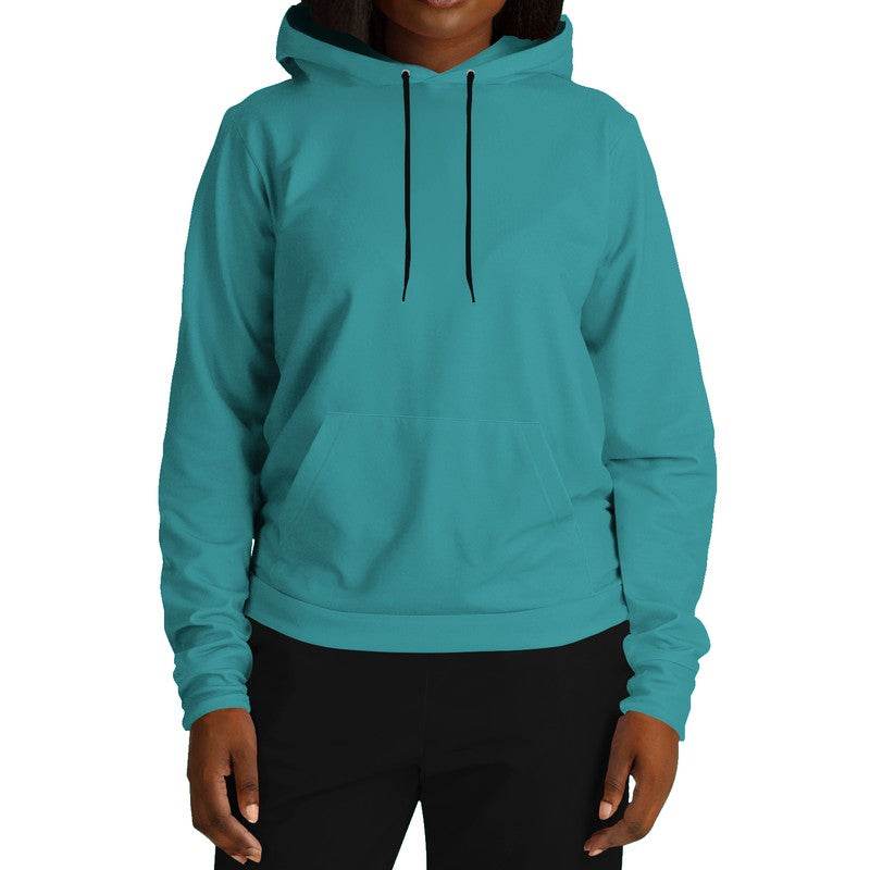 Medium-Dark Medium Cyan Hoodie (CBG1-ME-MD) - Woman Front