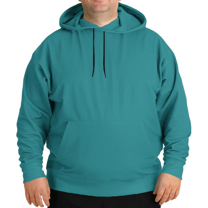 Medium-Dark Medium Cyan Hoodie PLUS (CBG1-ME-MD) - Man Front PLUS