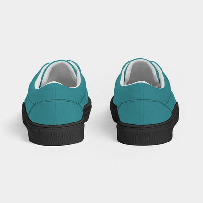 Medium-Dark Medium Cyan Men's Canvas Sneakers (CBG1-ME-MD) - Back