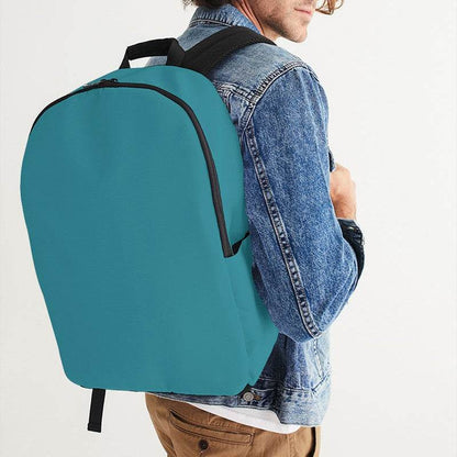 Medium-Dark Medium Cyan Waterproof Backpack (C-ME-MD) - Man CloseUp