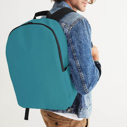 Medium-Dark Medium Cyan Waterproof Backpack (C-ME-MD) - Man CloseUp