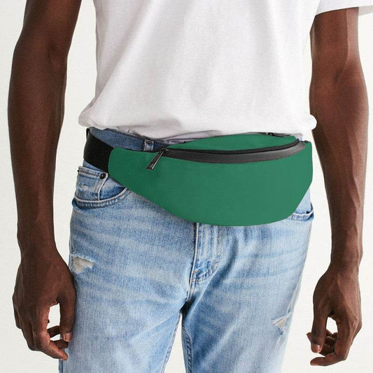 Medium-Dark Medium Green Belt Bag (BGG2-ME-MD) - Man Front CloseUp