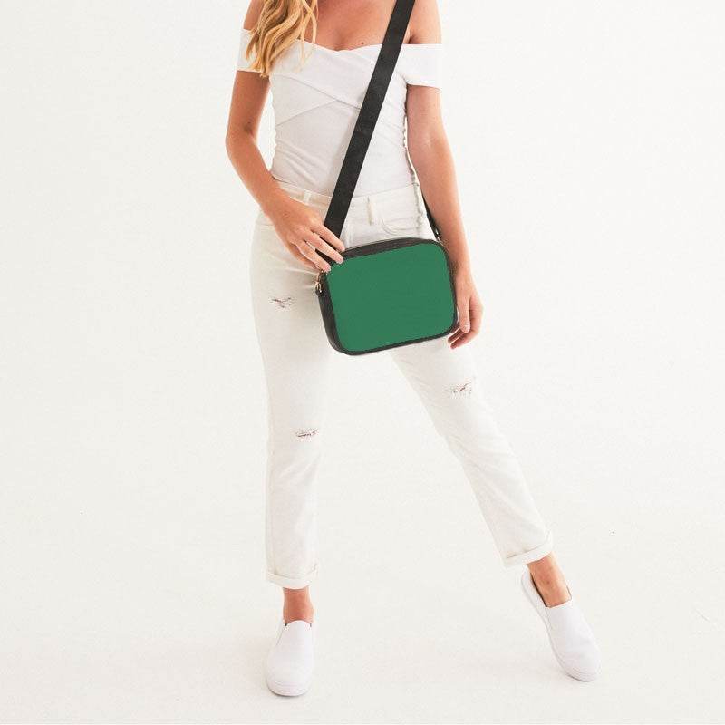 Medium-Dark Medium Green Crossbody Bag (BGG3-ME-MD) - Woman Front