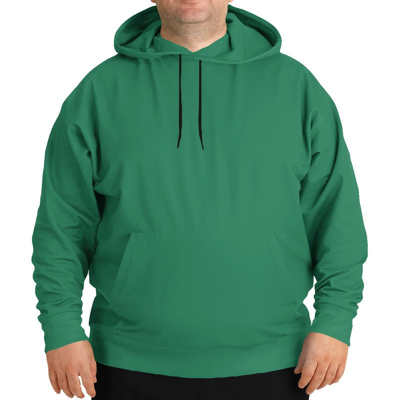 Medium-Dark Medium Green Hoodie PLUS (BGG2-ME-MD) - Man Front PLUS