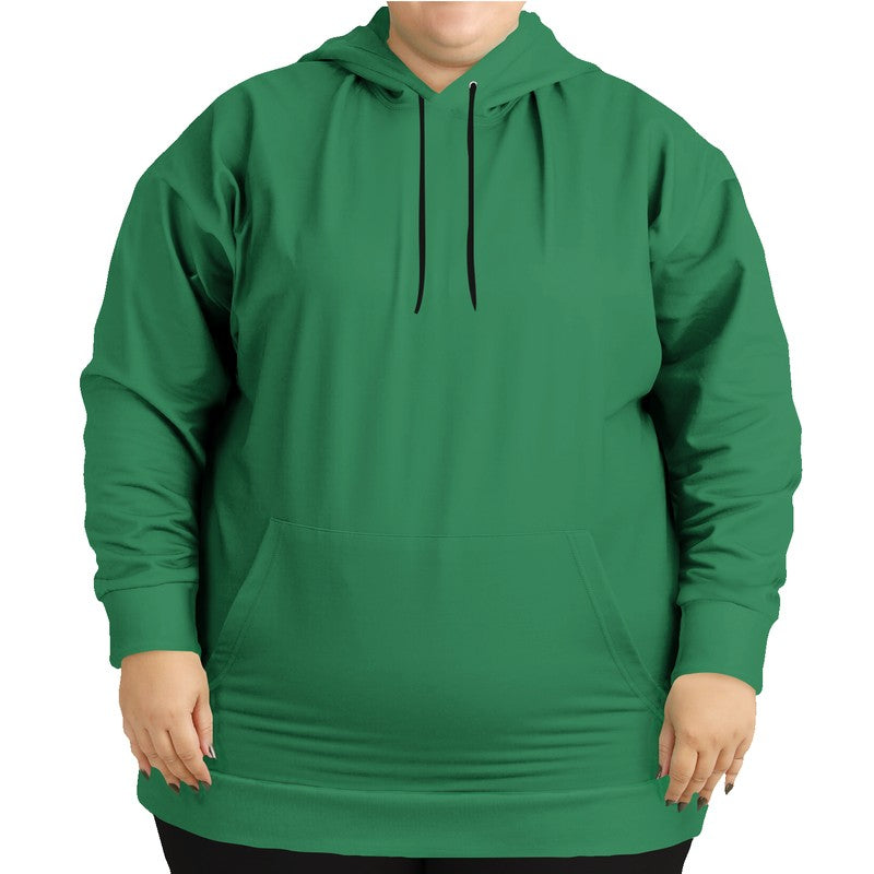 Medium-Dark Medium Green Hoodie PLUS (BGG3-ME-MD) - Woman Front PLUS