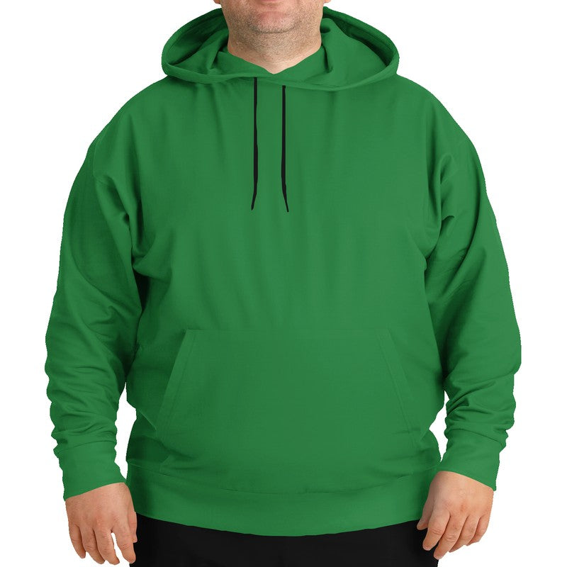 Medium-Dark Medium Green Hoodie PLUS (G-ME-MD) - Man Front PLUS
