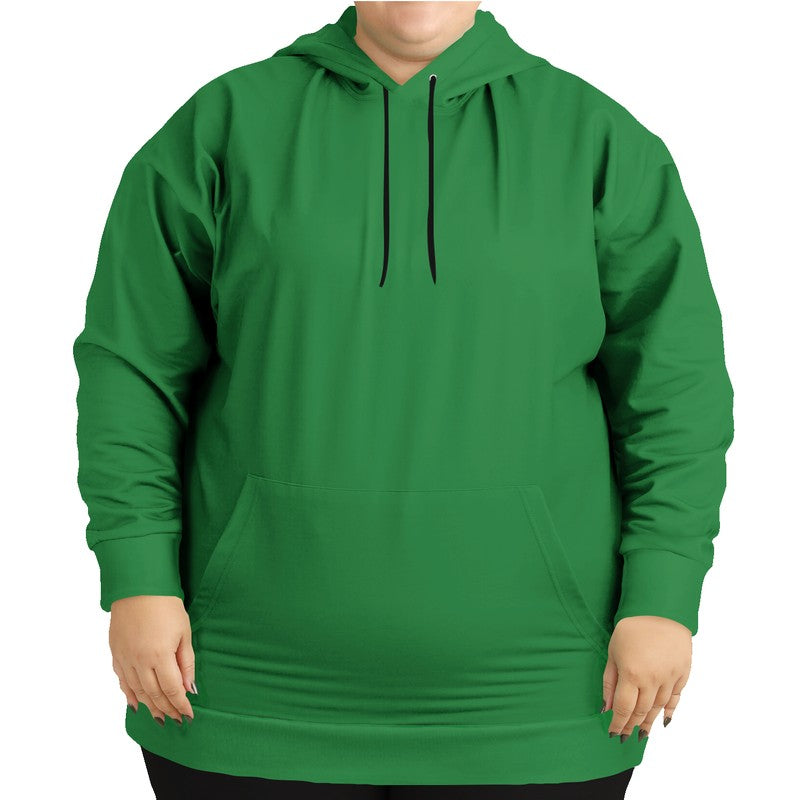 Medium-Dark Medium Green Hoodie PLUS (G-ME-MD) - Woman Front PLUS