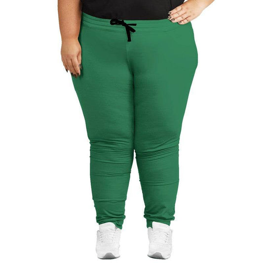 Medium-Dark Medium Green Joggers PLUS (BGG3-ME-MD) - Woman Front PLUS