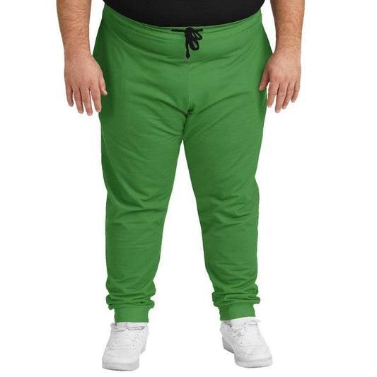Medium-Dark Medium Green Joggers PLUS (GL1-ME-MD) - Man Front PLUS