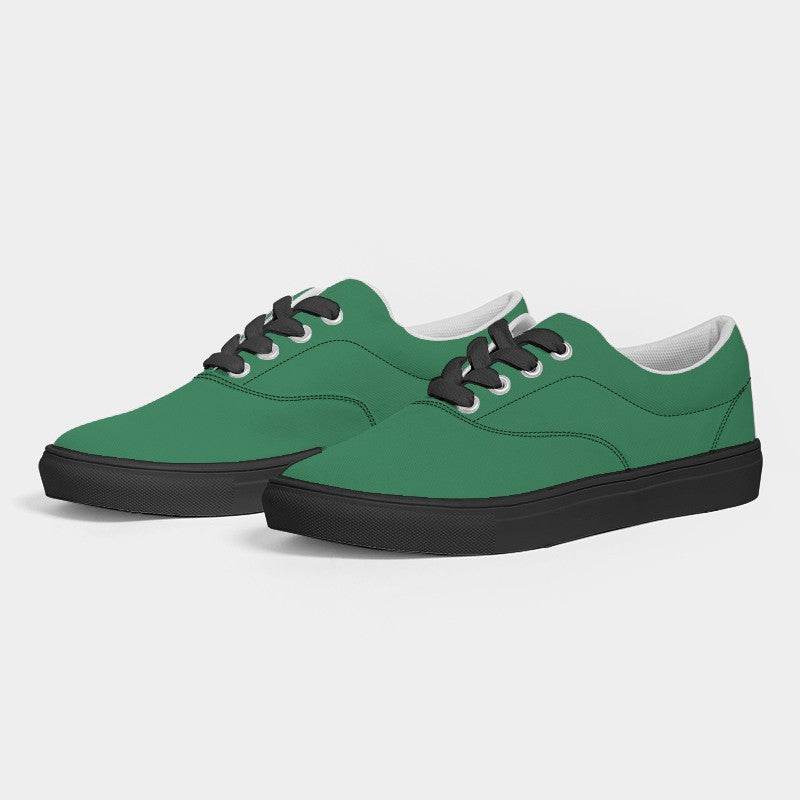 Medium-Dark Medium Green Men's Canvas Sneakers (BGG3-ME-MD) - Side 3
