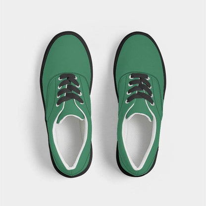 Medium-Dark Medium Green Men's Canvas Sneakers (BGG3-ME-MD) - Top