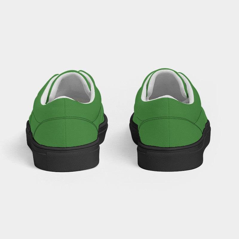 Medium-Dark Medium Green Men's Canvas Sneakers (GL1-ME-MD) - Back