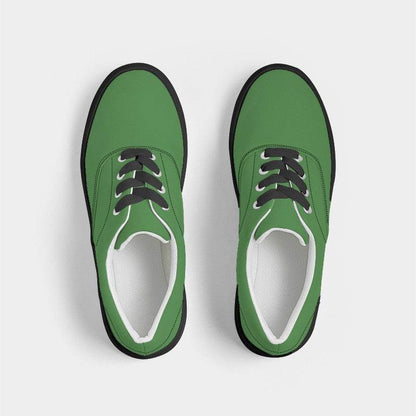 Medium-Dark Medium Green Men's Canvas Sneakers (GL1-ME-MD) - Top