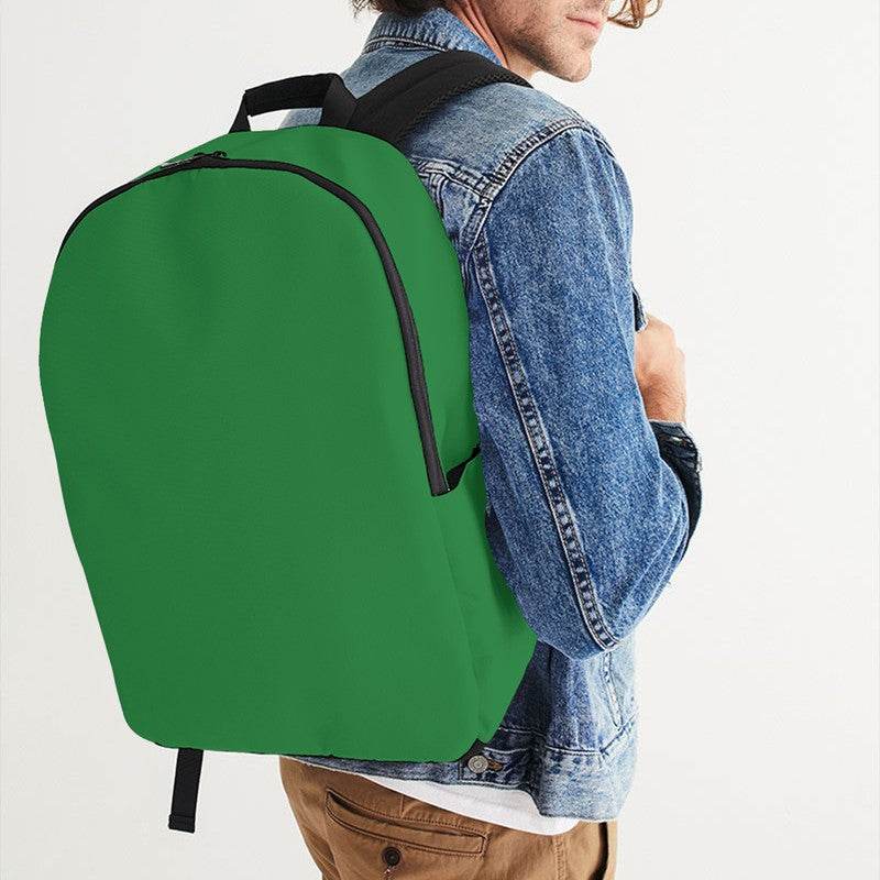 Medium-Dark Medium Green Waterproof Backpack (G-ME-MD) - Man CloseUp