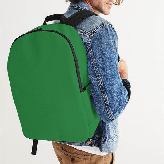 Medium-Dark Medium Green Waterproof Backpack (G-ME-MD) - Man CloseUp