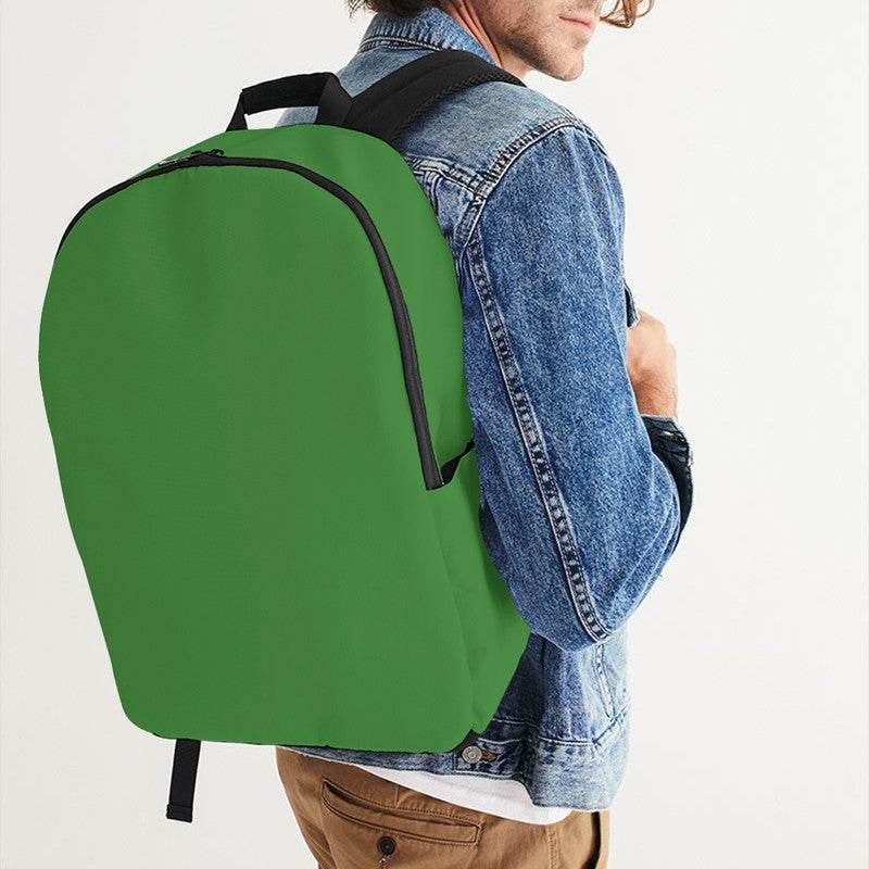 Medium-Dark Medium Green Waterproof Backpack (GL1-ME-MD) - Man CloseUp
