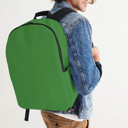 Medium-Dark Medium Green Waterproof Backpack (GL1-ME-MD) - Man CloseUp