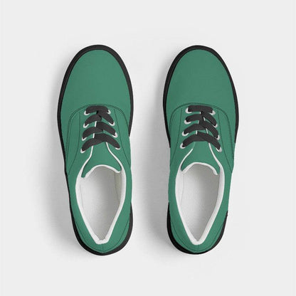 Medium-Dark Medium Green Women's Canvas Sneakers (BGG2-ME-MD) - Top