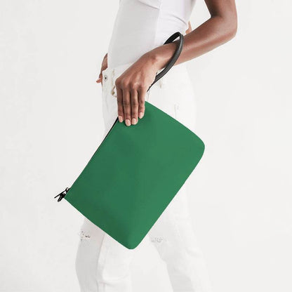 Medium-Dark Medium Green Zip Pouch (BGG3-ME-MD) - Side Holding