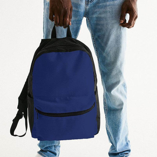 Medium-Dark Medium Indigo Canvas Backpack (I-ME-MD) - Man Holding