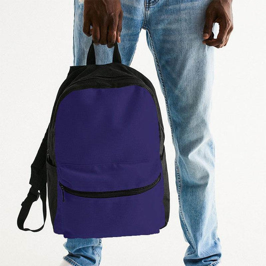Medium-Dark Medium Indigo Canvas Backpack (PUI2-ME-MD) - Man Holding