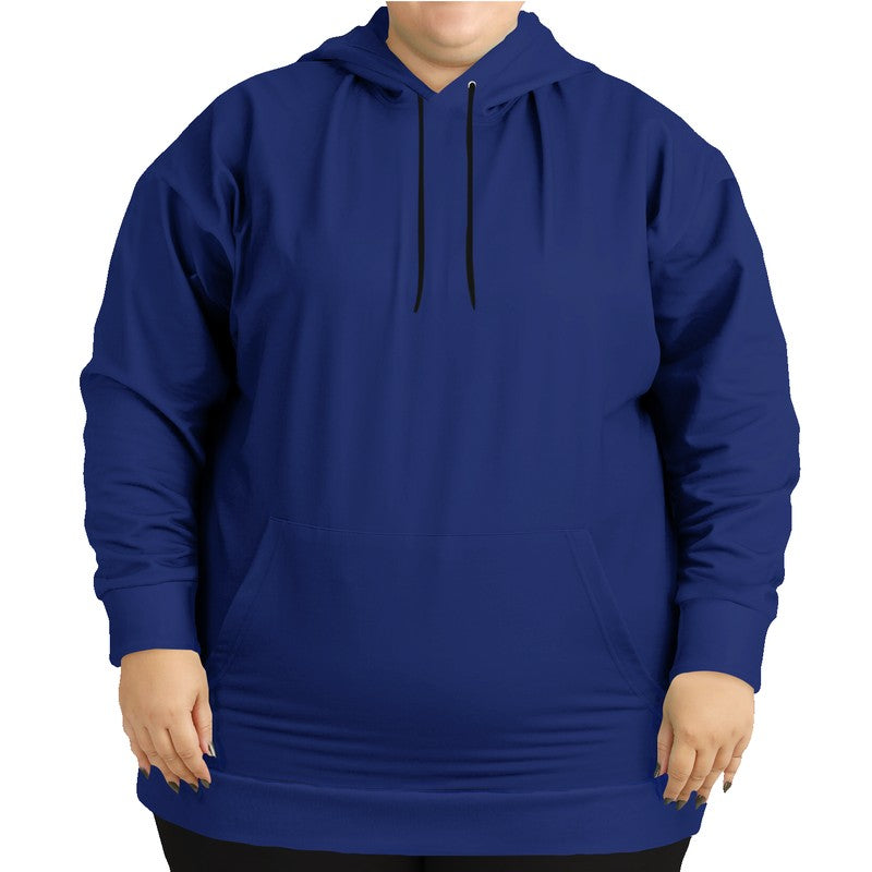 Medium-Dark Medium Indigo Hoodie PLUS (I-ME-MD) - Woman Front PLUS