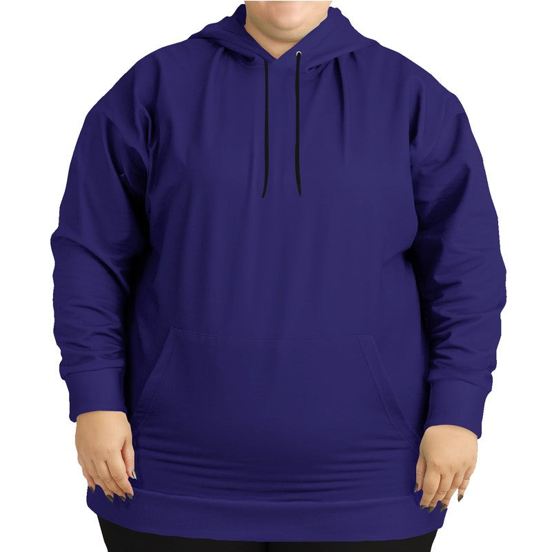 Medium-Dark Medium Indigo Hoodie PLUS (PUI2-ME-MD) - Woman Front PLUS