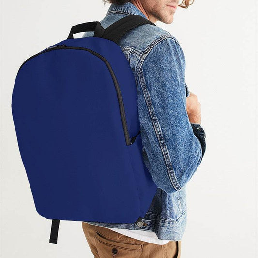 Medium-Dark Medium Indigo Waterproof Backpack (I-ME-MD) - Man CloseUp