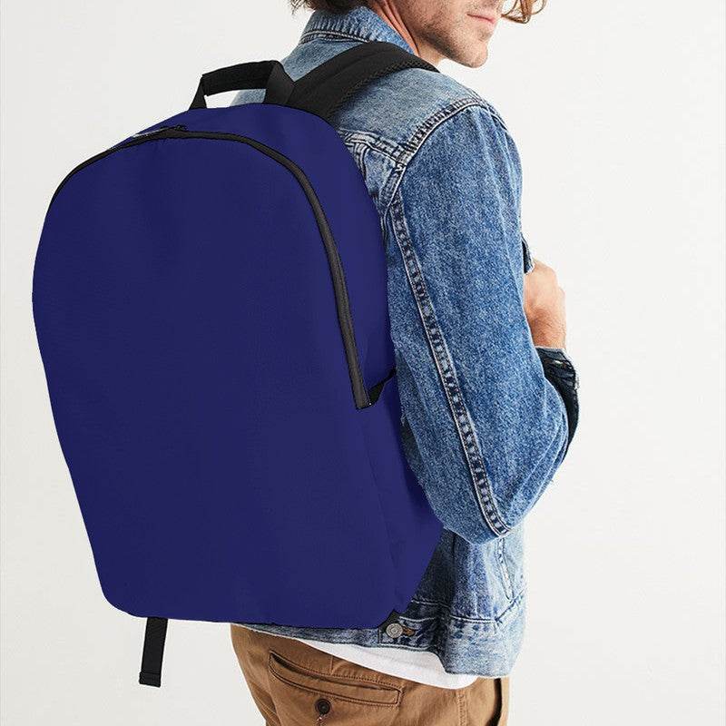 Medium-Dark Medium Indigo Waterproof Backpack (PUI3-ME-MD) - Man CloseUp