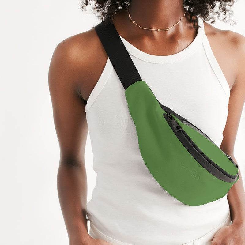 Medium-Dark Medium Lime Belt Bag (GL2-ME-MD) - Woman Front CloseUp