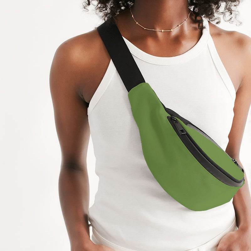 Medium-Dark Medium Lime Belt Bag (GL3-ME-MD) - Woman Front CloseUp