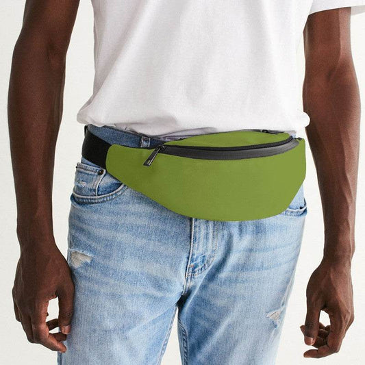 Medium-Dark Medium Lime Belt Bag (L-ME-MD) - Man Front CloseUp