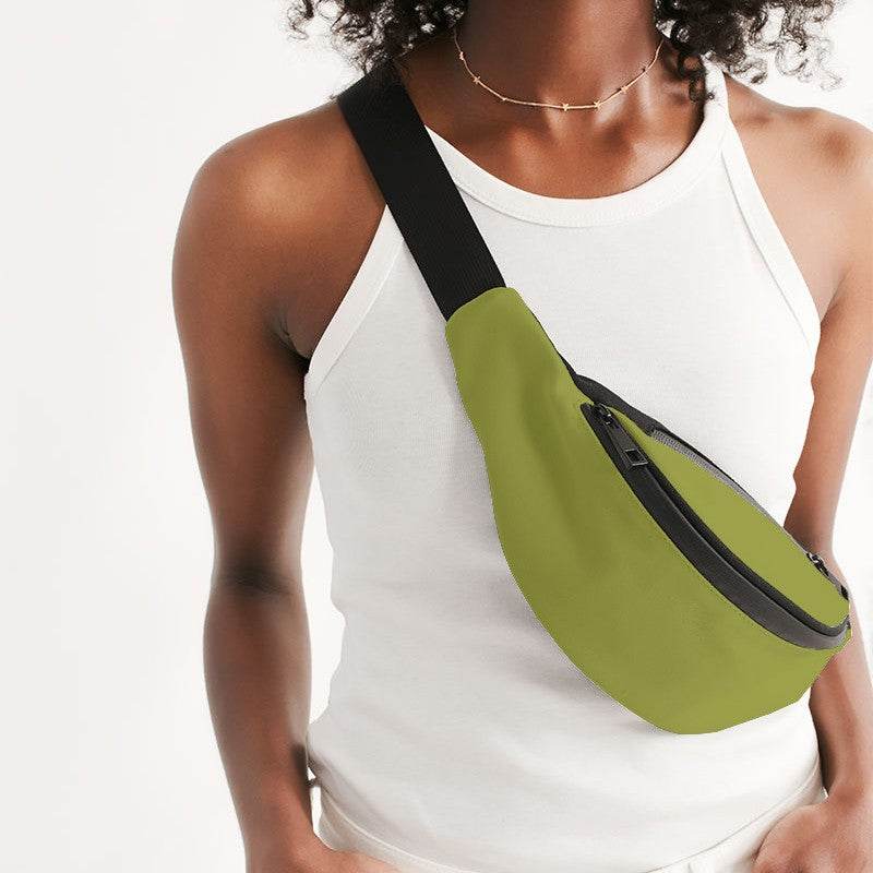 Medium-Dark Medium Lime Belt Bag (LY1-ME-MD) - Woman Front CloseUp