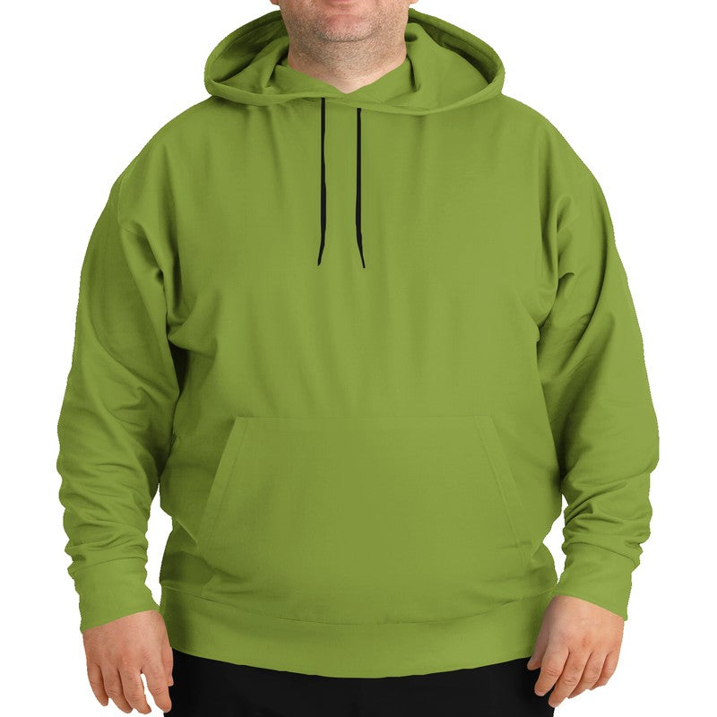 Medium-Dark Medium Lime Hoodie PLUS (L-ME-MD) - Man Front PLUS