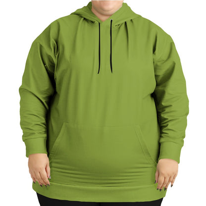 Medium-Dark Medium Lime Hoodie PLUS (L-ME-MD) - Woman Front PLUS