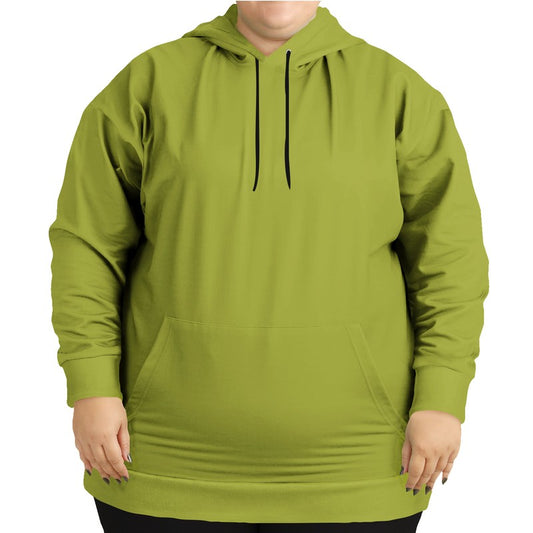 Medium-Dark Medium Lime Hoodie PLUS (LY1-ME-MD) - Woman Front PLUS