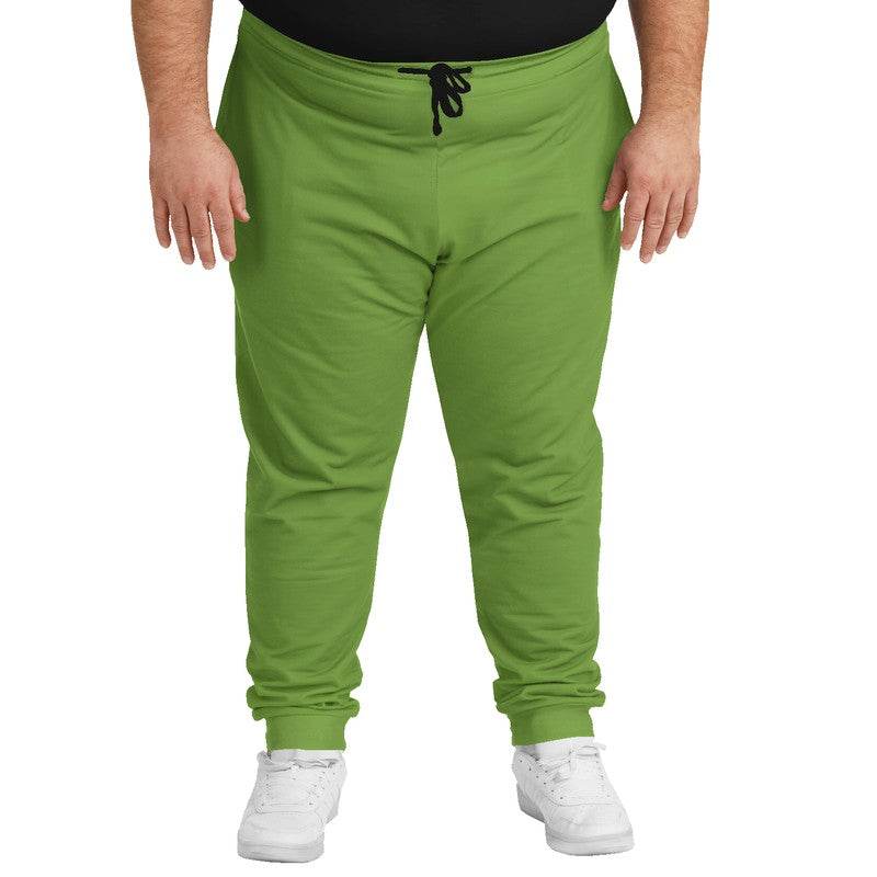Medium-Dark Medium Lime Joggers PLUS (GL3-ME-MD) - Man Front PLUS