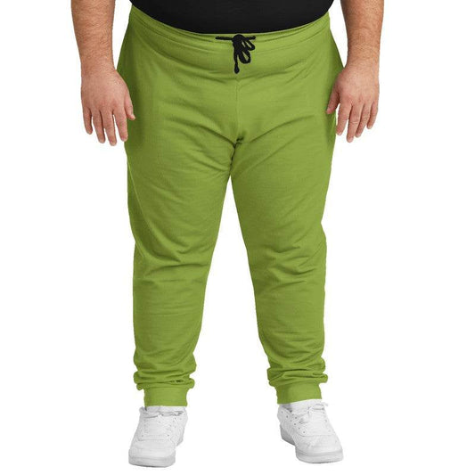 Medium-Dark Medium Lime Joggers PLUS (L-ME-MD) - Man Front PLUS