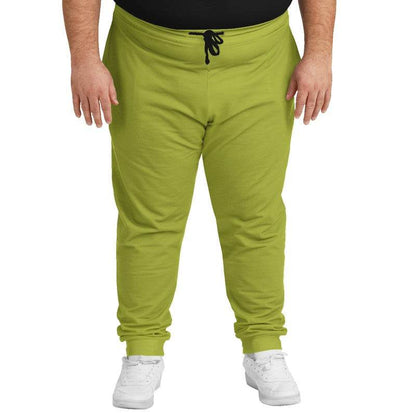 Medium-Dark Medium Lime Joggers PLUS (LY1-ME-MD) - Man Front PLUS