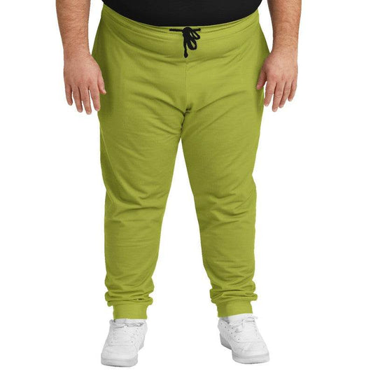 Medium-Dark Medium Lime Joggers PLUS (LY1-ME-MD) - Man Front PLUS