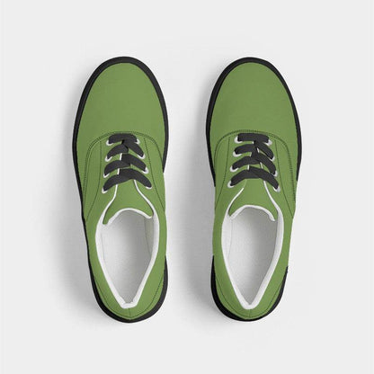 Medium-Dark Medium Lime Men's Canvas Sneakers (GL3-ME-MD) - Top
